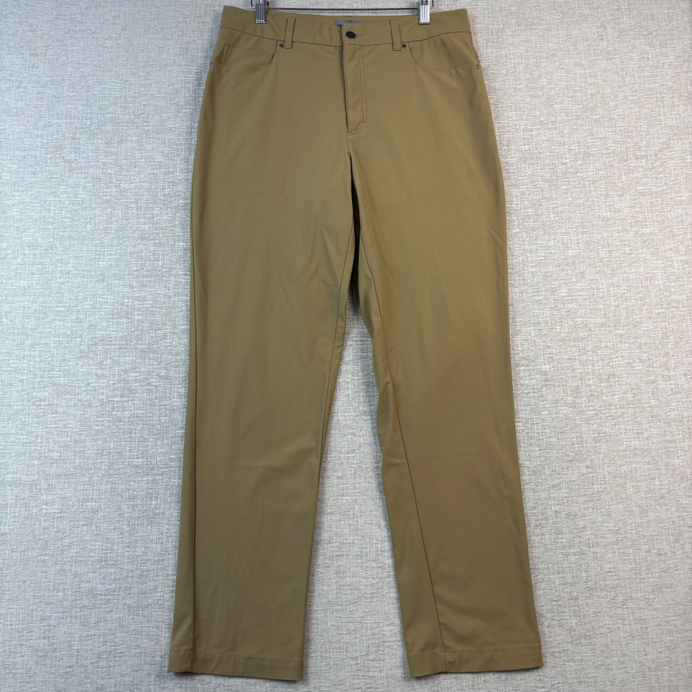 VRST Mens Limitless 5-Pocket Slim Fit Pants Tan Khaki 34x32 Performance Stretch